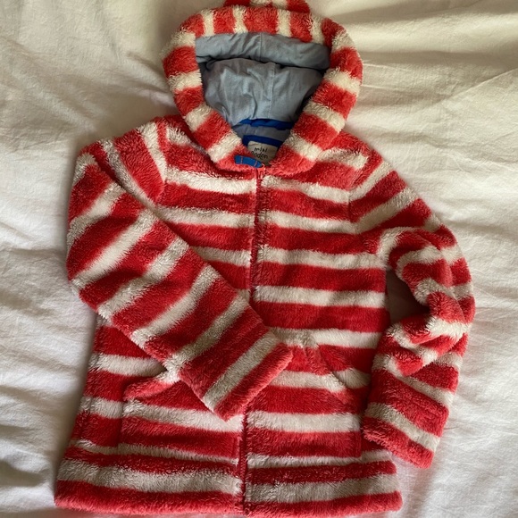 Mini Boden Other - Mini boden girls fuzzy hooded fleece jacket